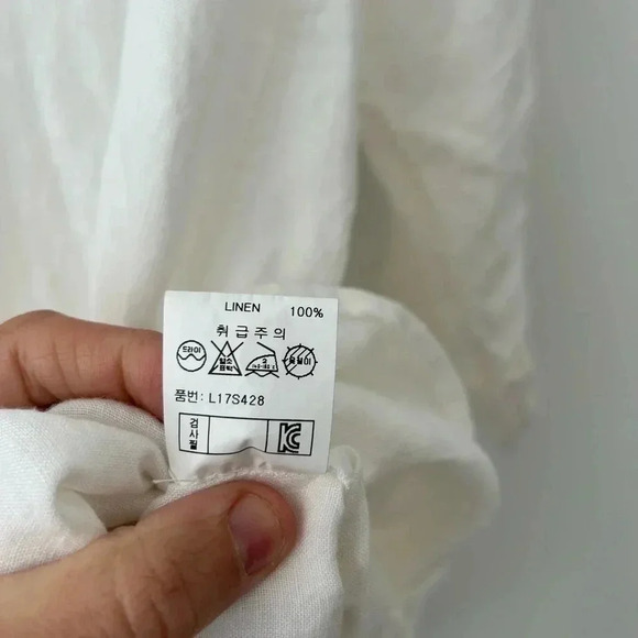 Ludia  k. 100% linen oversized white tunic - Picture 9 of 13